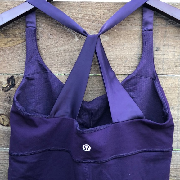 Lululemon Purple Tank top w/ Sateen Crisscross - Picture 5 of 5